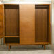 Danish Scandinavian wardrobe signed Sven Ellekaer 1960 3 doors 2 drawers with mounting plan