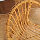 Children's shell armchair in rattan 1960s