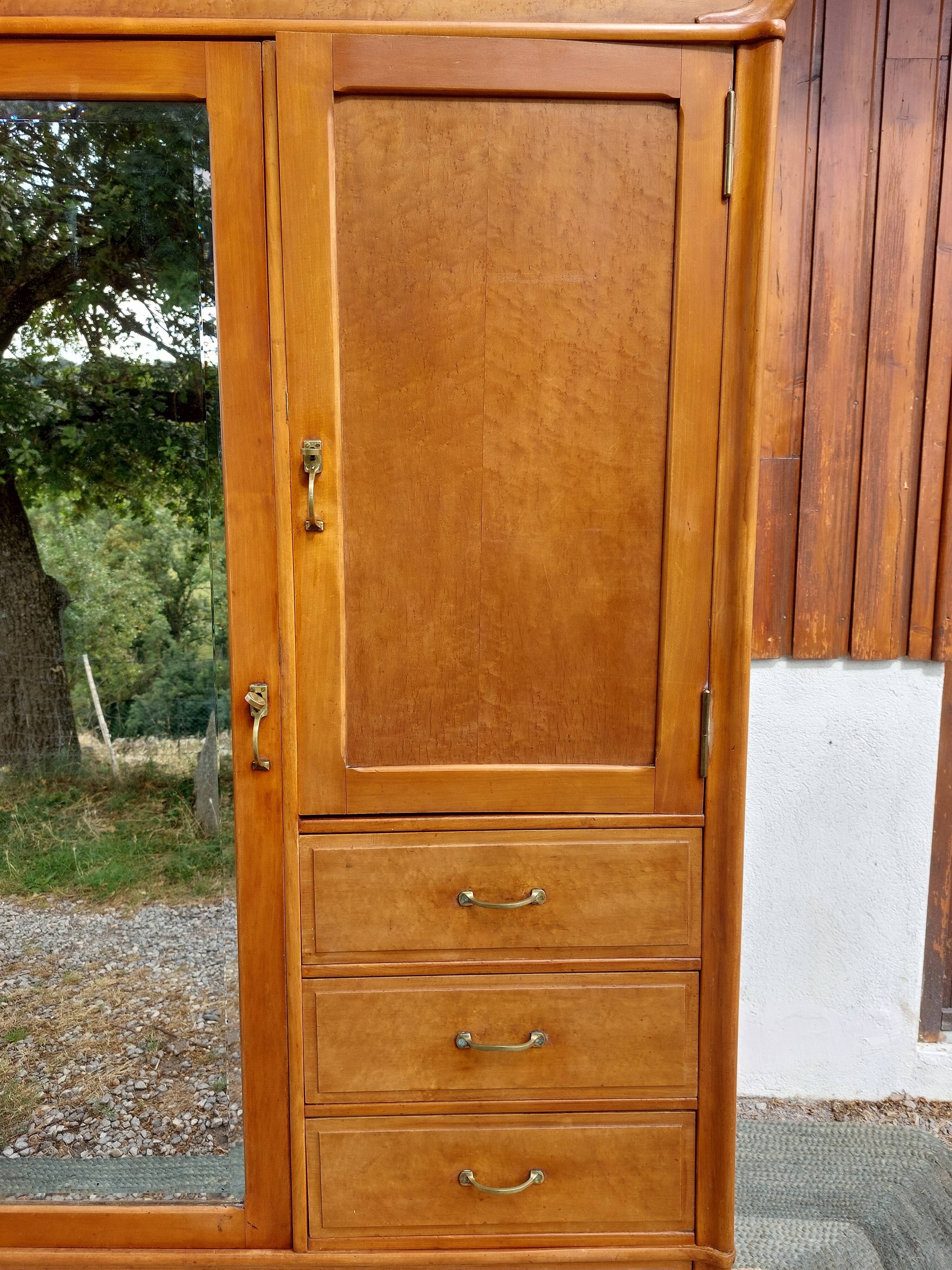 triple function wardrobe, hanging rail