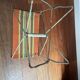 Camping seat beach fabric metal holiday vintage fishing