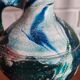 Vase en terre cuite à finition marbrée