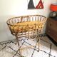 Vintage rattan cradle
