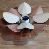 Vintage metal and chrome wall lamp " flower "