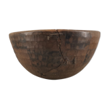 Ancient peulh calabash african art primitive arts vintage / africa / mid-century