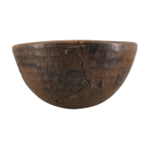 Ancient peulh calabash african art primitive arts vintage / africa / mid-century
