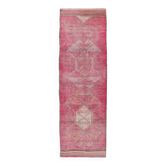 3x10 Super Soft Pink Vintage Runner Rug, 95x302Cm