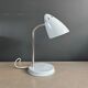 Vintage desk lamp Kompernass adjustable in pearl grey lacquered metal.