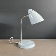Vintage desk lamp Kompernass adjustable in pearl grey lacquered metal.