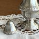 Silver-plated table salt cellar model Pearls