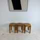 Mid-century stool trio, 1970