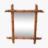Miroir bambou vintage