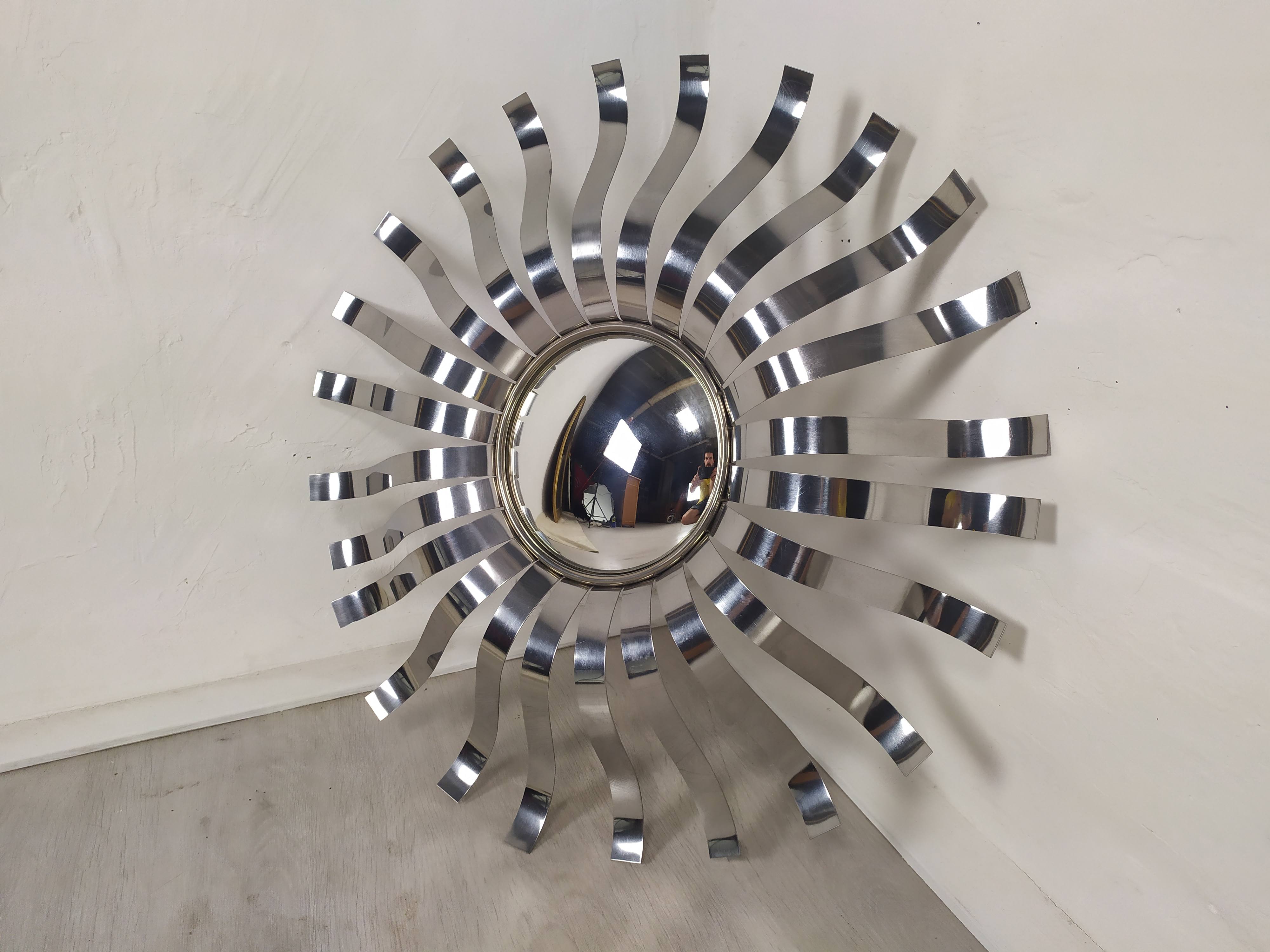 Stainless steel sun mirror 1970