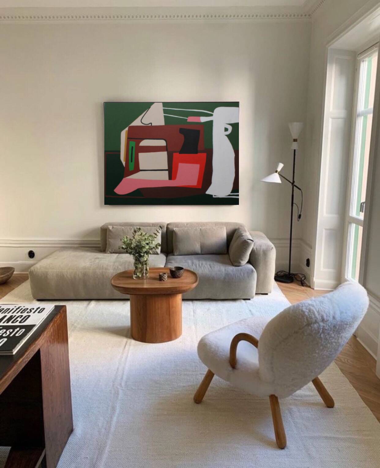 Contemporary colorful abstract "serenity" 100x80cm on canvas by Bodasca