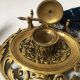 Vintage writing kit - Old inkwell and neoclassical ink pad in gilded bronze XIXth