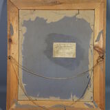 Old frame circa 1900, wood - gilded stucco with leaf - black laqué 53x45 cm leaf 42.5x35 cm SB