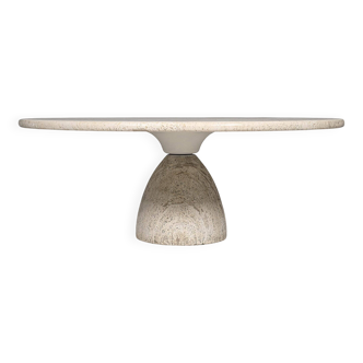 Table basse en travertin "1790" de Peter Draenert, Allemagne, années 1970.