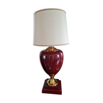 Lampe vintage de la maison le dauphin - 1970 couleurs bordeaux et or