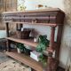 Console desserte meuble d'appoint en chêne massif