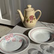 Lot de 9 tasses italiennes vintage à anse en métal
