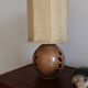 Lattice stoneware lamp