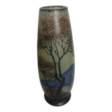 Vase au décor peint signé Jem Joseph Mure