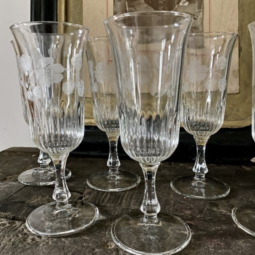 Series of 6 champagne flutes
