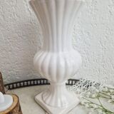 Medici style vase in vintage white ceramic