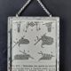 Antique illustration "Hook" inserted under a mirror. Cabinet of Curiosities.