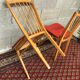 Paire chaise bistrot Skaï rouge ep 60