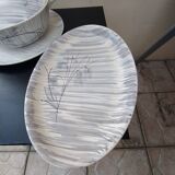 Soupière et plat niderviller modèle chatons 1950