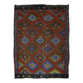 Kilim Turc Yoruk Vintage 218x283 cm Geometrique Multicolore