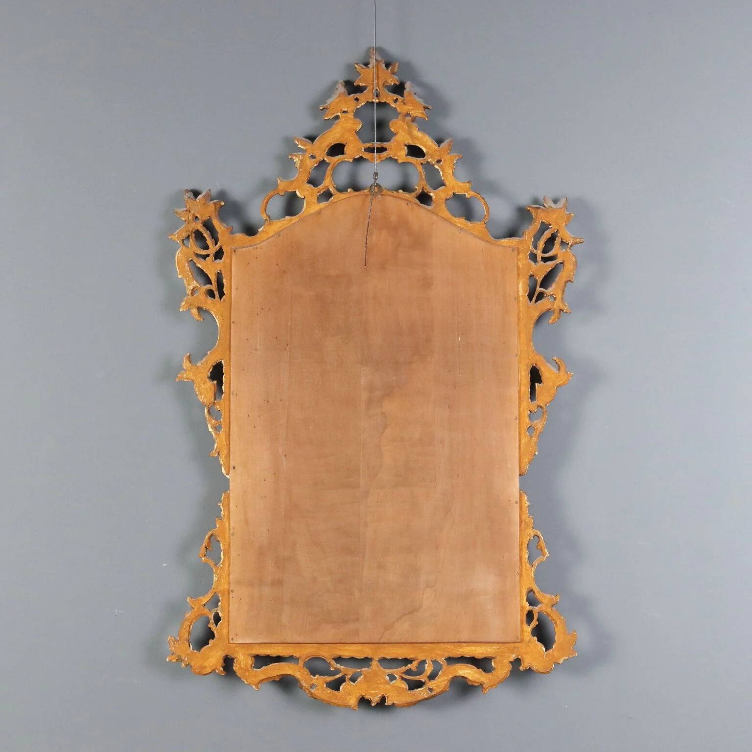 Antique baroque mirror in carved and gilded wood, Italy, 20th century