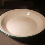 Celadon green enamelled metal fruit cup - 1950s