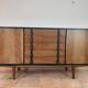 Walnut row renovated by Rajmund Teofil Halas Vintage Polish 1968