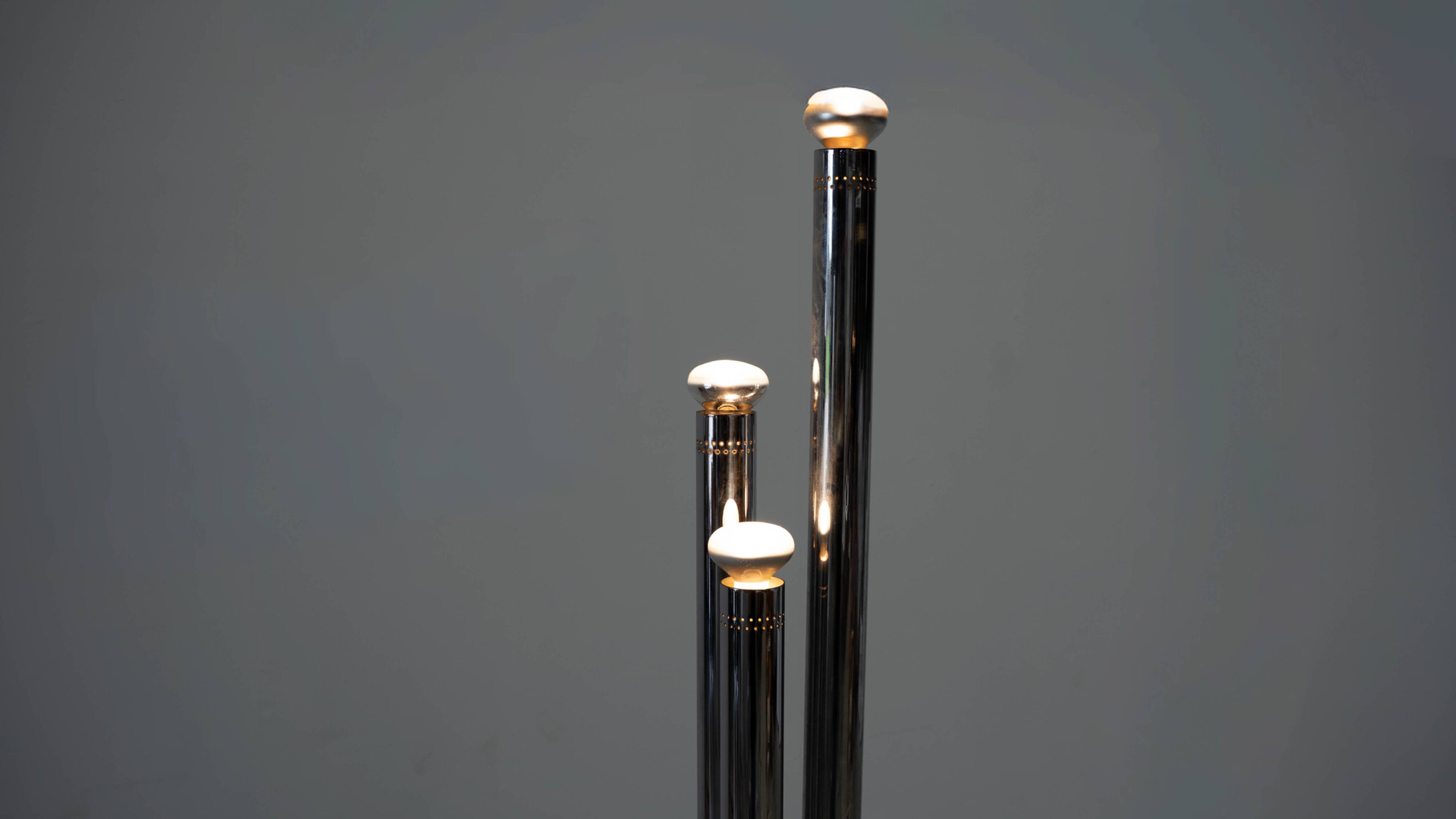 Italian chrome floor lamp