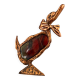Duck with a bow tie, original sculpture by Yves LOHÉ