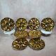Set of 8 Gien oyster plates, magnificent vintage service.