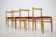 Ensemble de quatre chaises à manger Ton années 1970