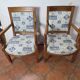 Pair of 19th century restoration armchairs in cherry wood