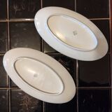 2 raviers en porcelaine roses par kg lunéville