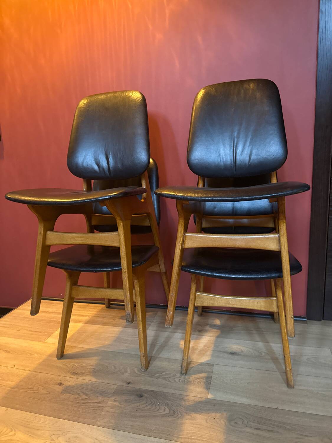 4 Art Deco chairs attributed to Selmersheim Paris, circa 1930.