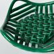 Green woven ceramic basket bowl