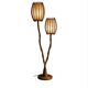 Lampadaire en rotin