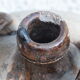 Glazed clay oil jar - ancient pottery