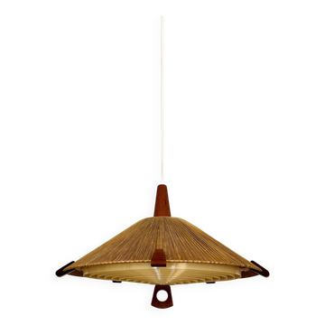 Suspension en sisal et teck par Temde