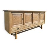 Oak Sideboard in the Style of Henry Kjaernulf from the 1960s-70s, Danish Design. Mid-Century Modern Style