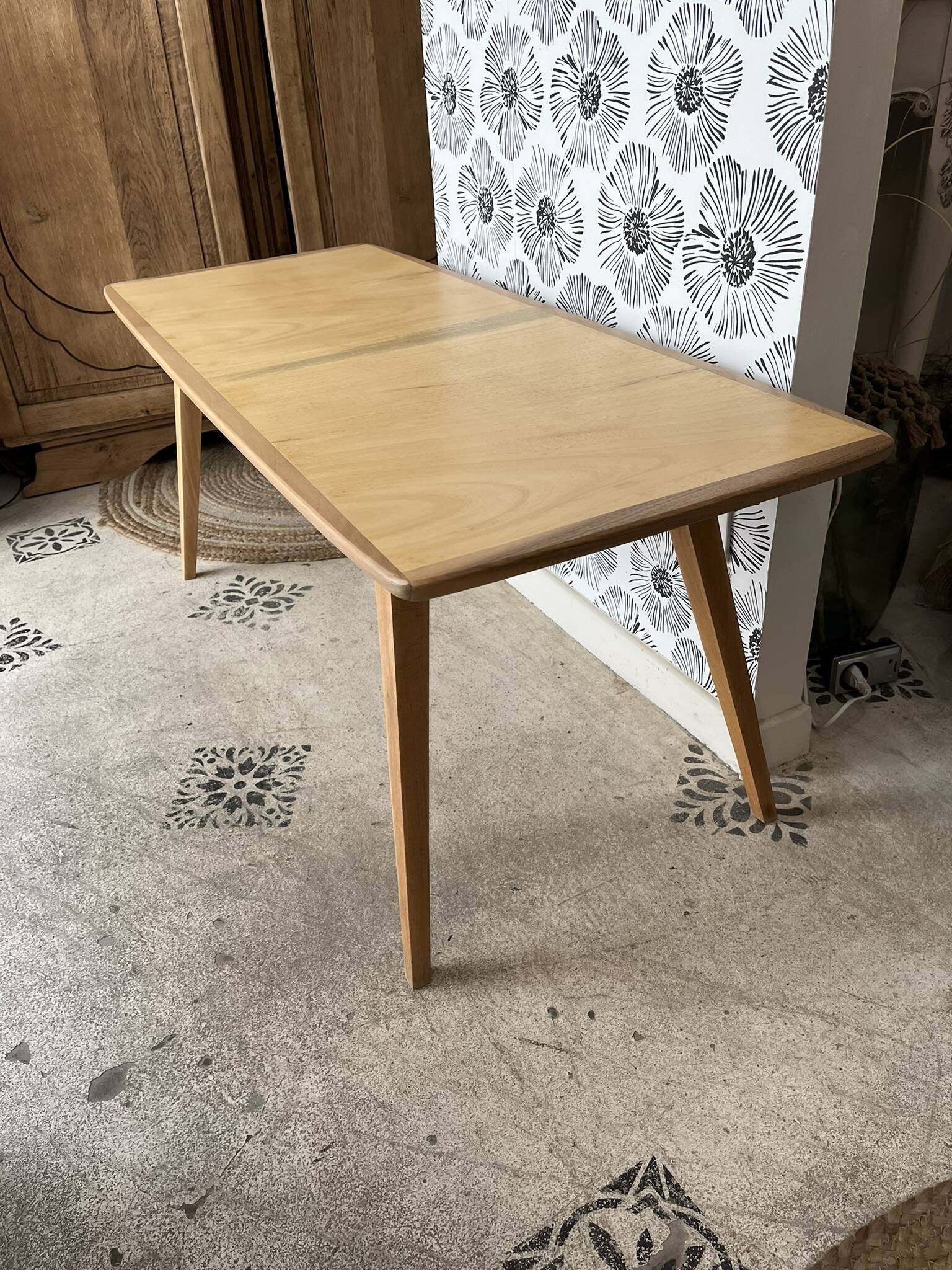 Scandinavian style wooden coffee table, 60s-70s