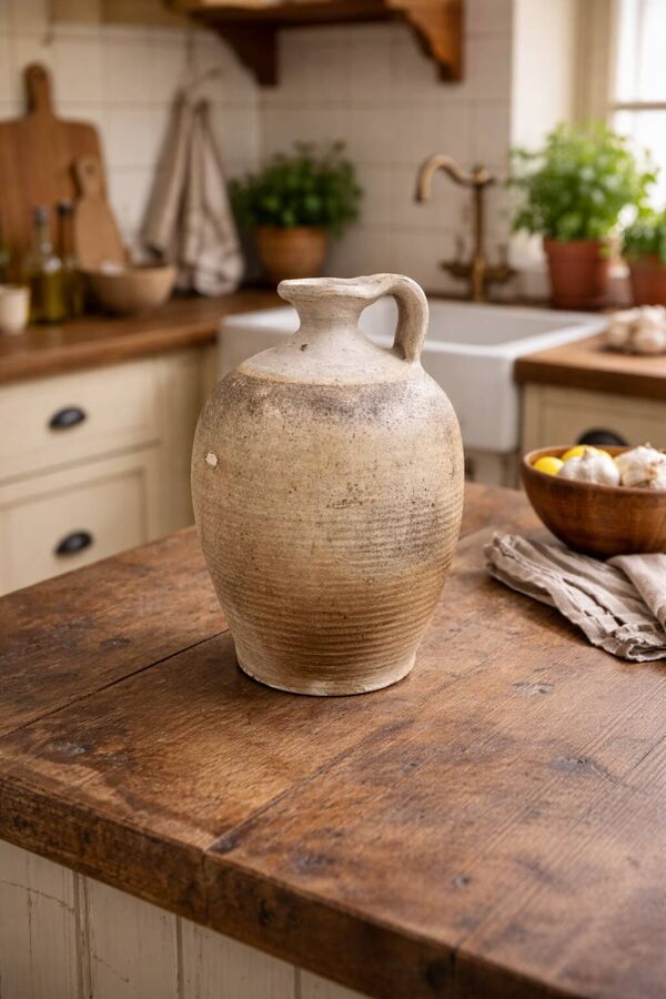 Petite jarre ancienne en terre cuite – esprit provençal – début XXe siècle