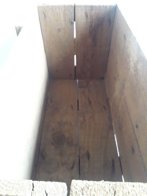 Transport case L58xD30,5xH34cm wood storage