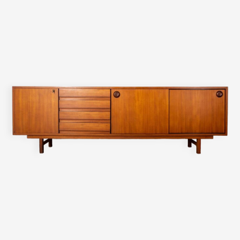 Grand buffet vintage des années 60 en teck design italien